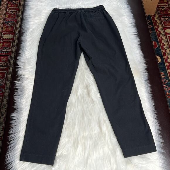 Zara Black Cotton High Rise Drawstring Waist Pants - Picture 4 of 4